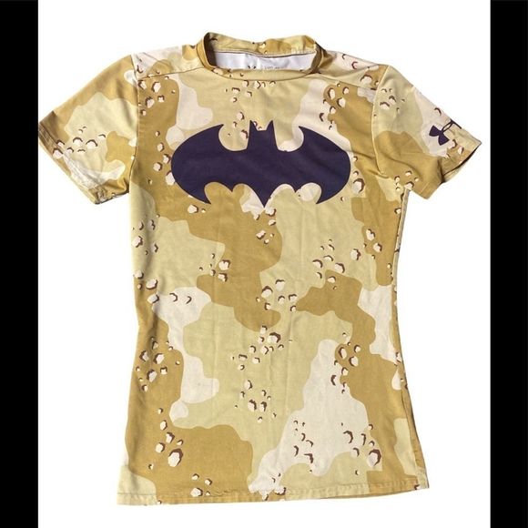 Under Armor Batman Logo Short Sleeve Fitted-Youth Medium - Picture 1 of 3